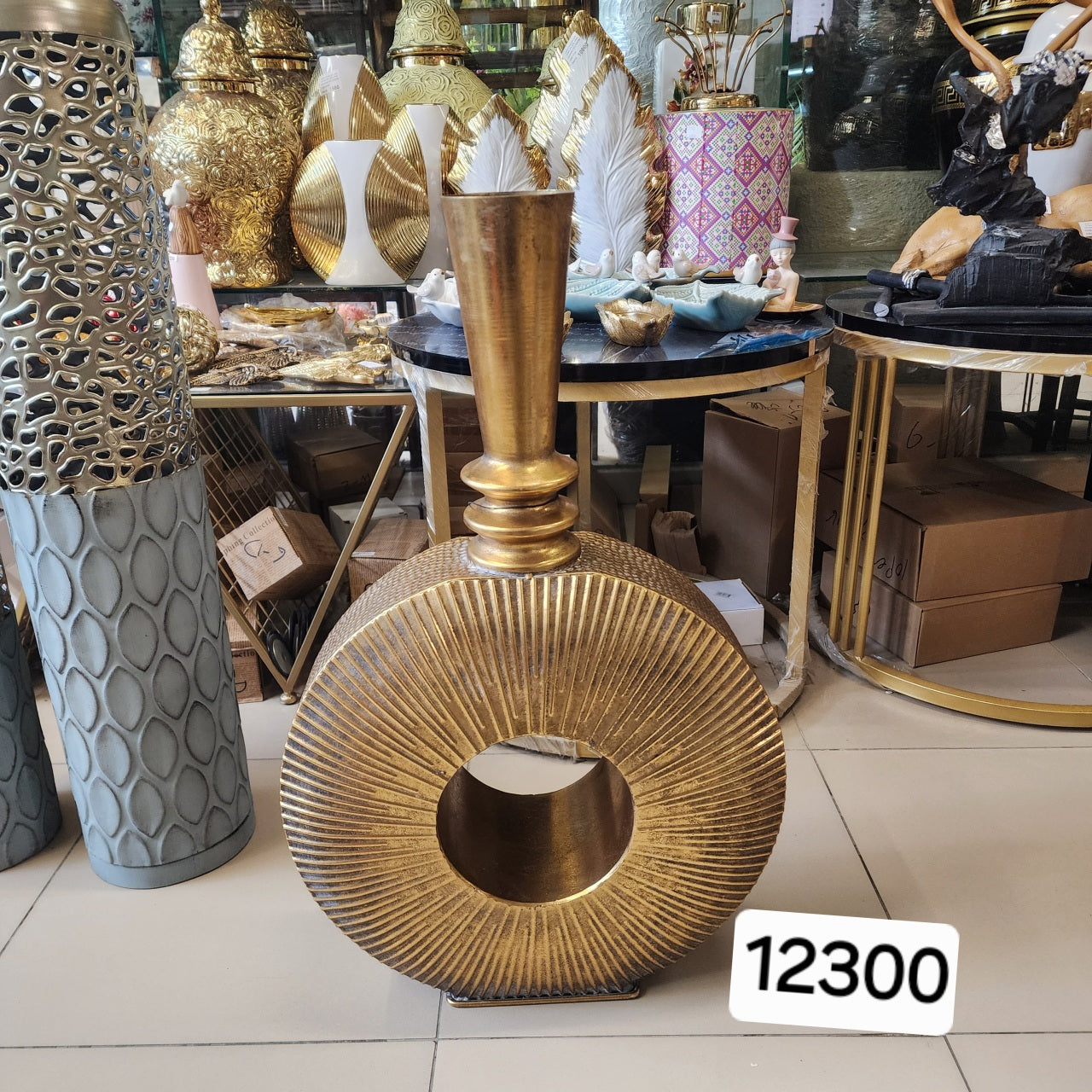 Decorative Gold Metal Vases