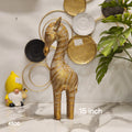 textured tribal-patterned giraffe figurine
