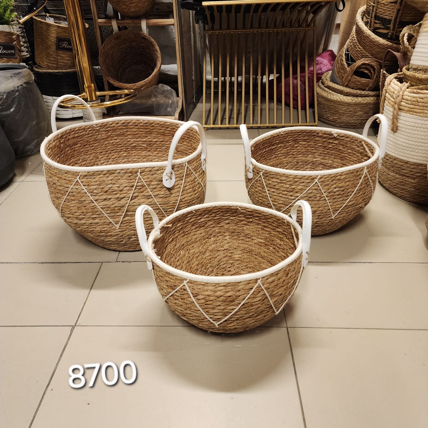 Woven Jute/Seagrass Totes Seagrass Belly Basket