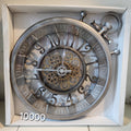 Oversized Pocket Watch Wall Clock with Moving Gears