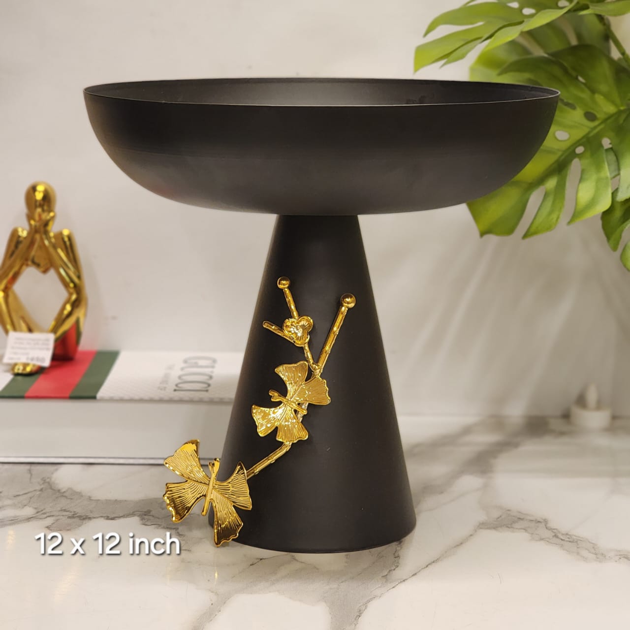 Matte Black Pedestal Bowl