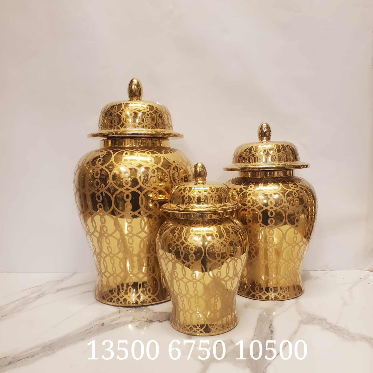 Gold Metallic Finish Urns
