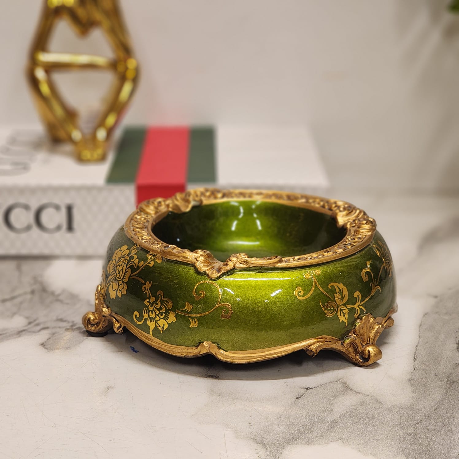 Vintage-Style European Ornamental Ashtray
