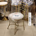 Gold Metal High-Back Bar Stool