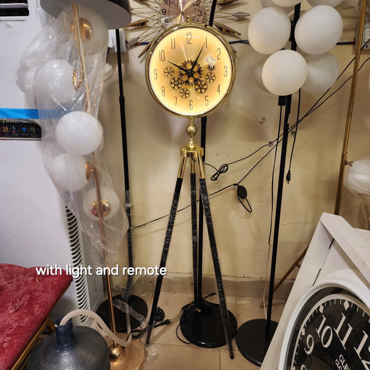 Steampunk Tripod Floor Clock