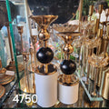 modern metal and ceramic candle set