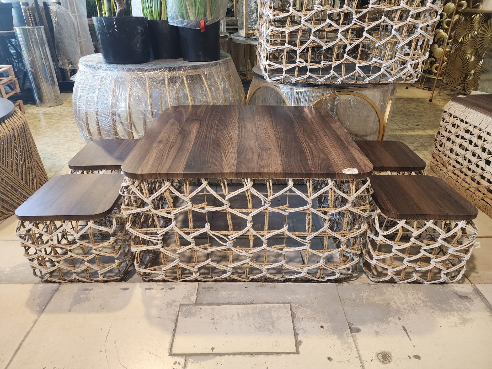 Nest Coffee Table with Ottomans