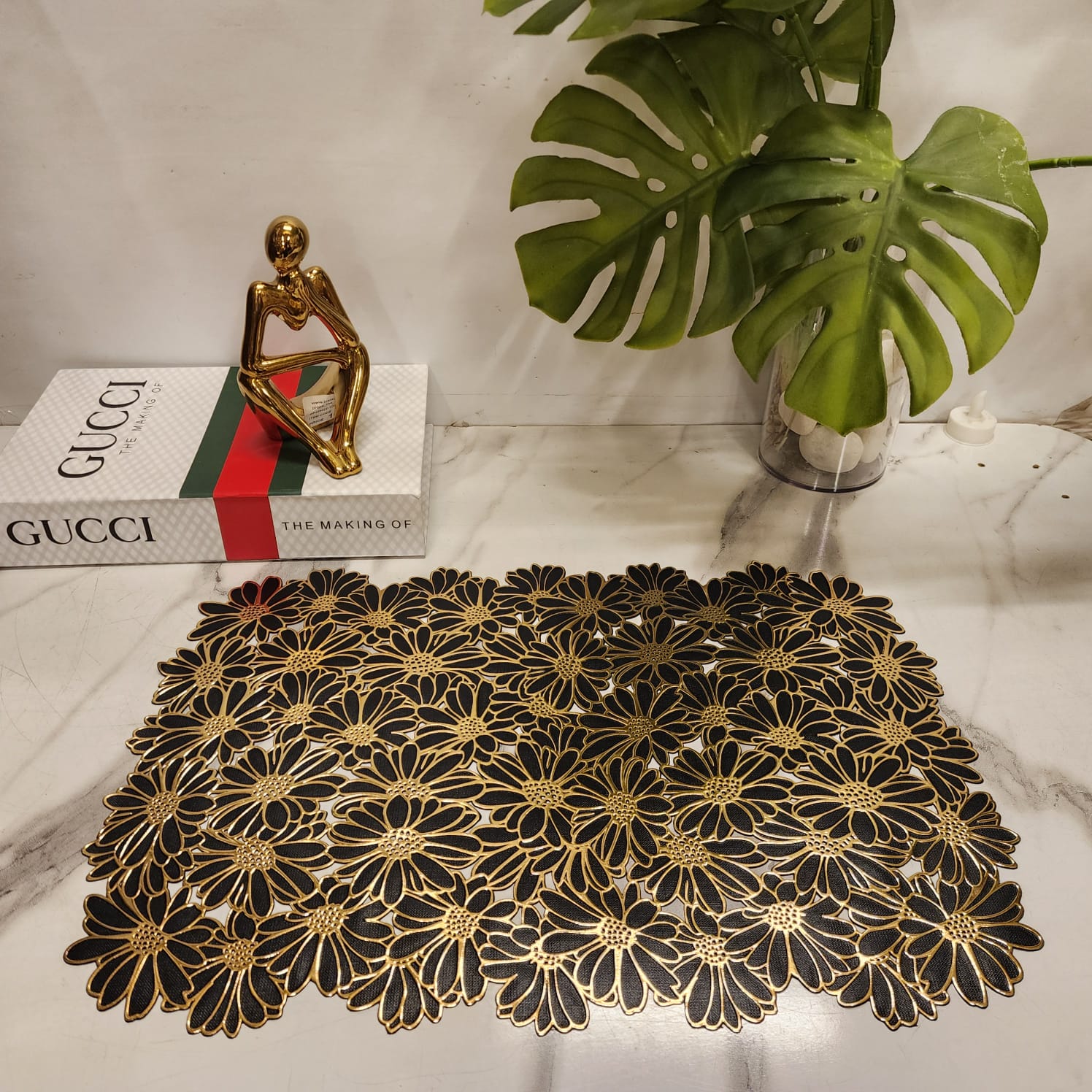 Metallic Floral Cutout Placemat