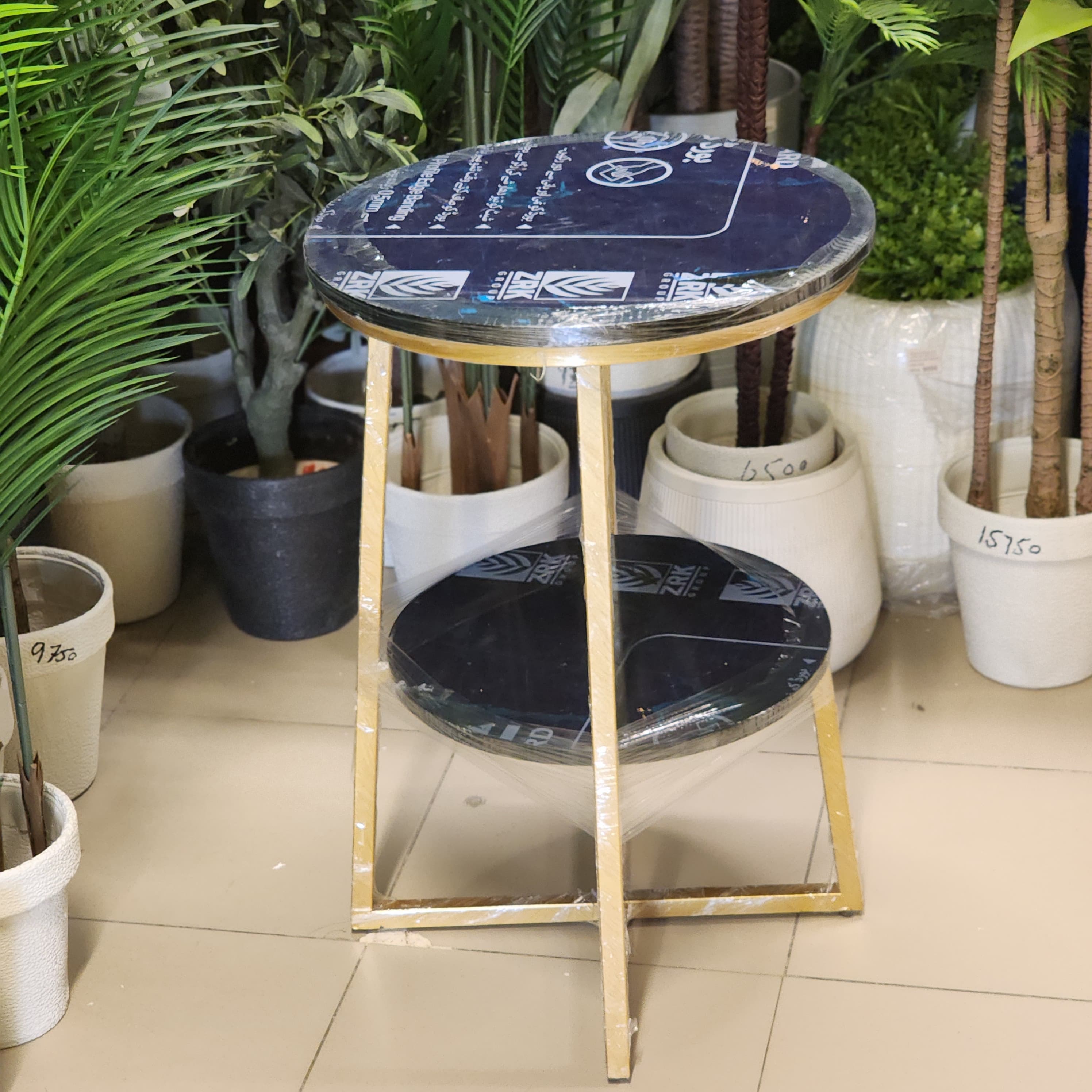 2-tier round side table