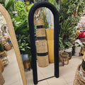 Arched Bouclé Full-Length Floor Mirror
