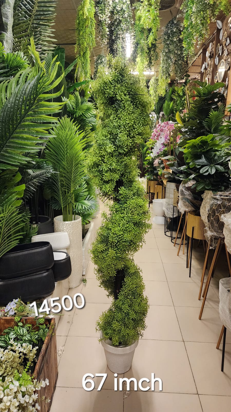 Artificial Boxwood Spiral Topiary