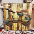 vintage scooter metal wall art