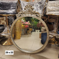 Ornate Crowned Oval Wall Mirror
