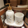 Gold Ceramic Bathroom Accessory Set
