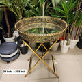 Moroccan Mirrored Tray Accent Table