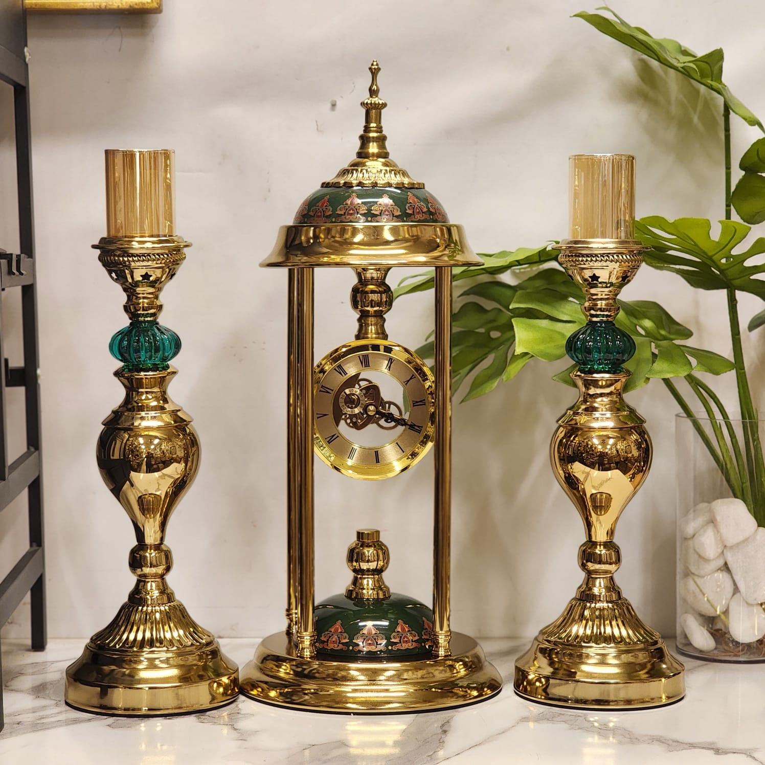 Vintage Skeleton Table Clock