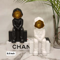 Sitting Golden Hollow Faceless Monks Statue