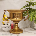 vintage-style gold trophy urn vase