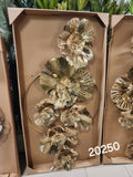 Modern Metallic Floral Circular Wall Sculpture