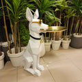 French Bulldog or a Doberman/Pharaoh Hound, like this low-poly geometric version