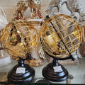 Gold Metal Wire Globe Table Decor