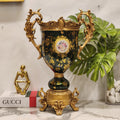French Rococo-style decorative trophy vase