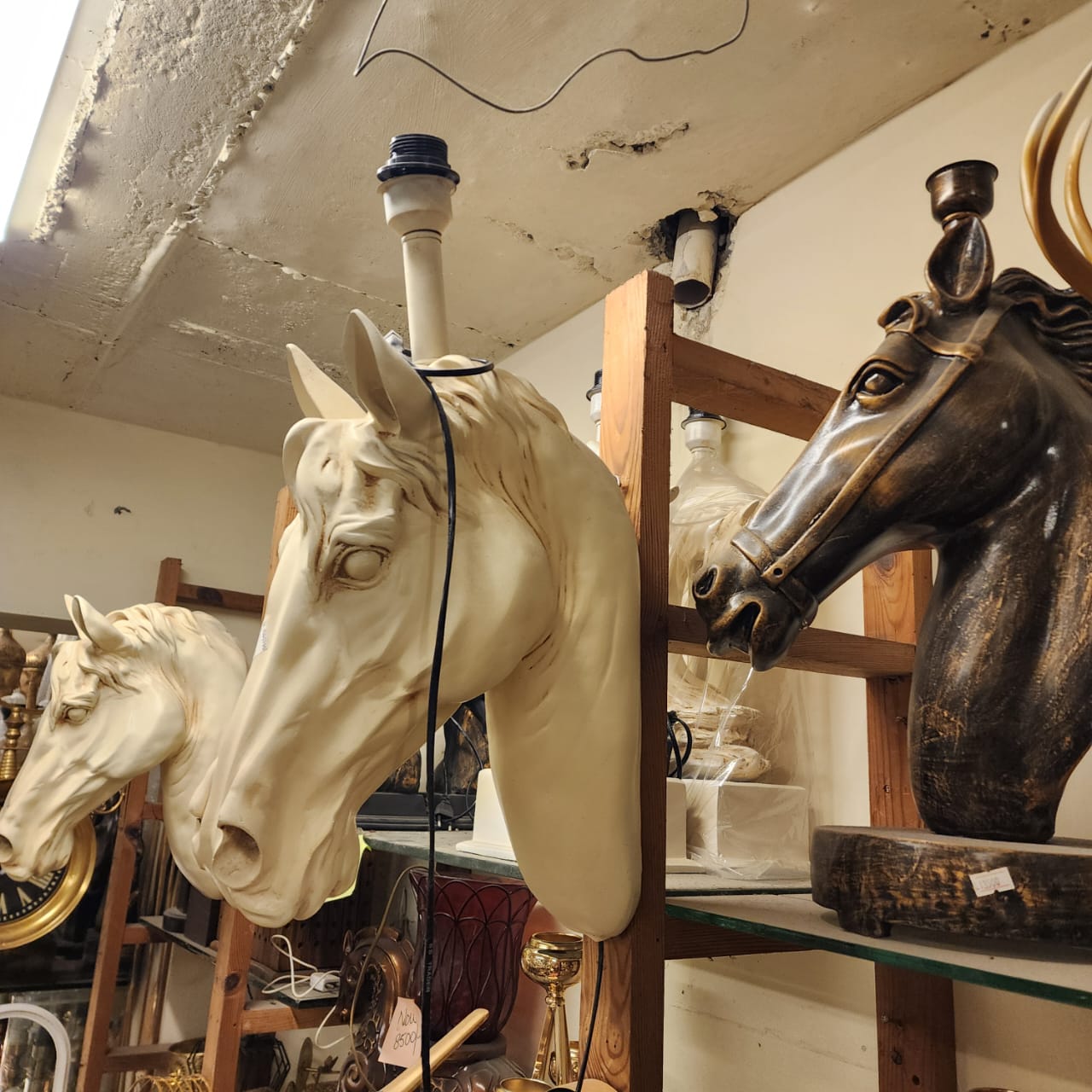 Regency Style Horse Bust wall Lamp
