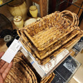 woven water hyacinth trays
