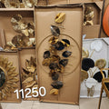 Gold and black metal leaf wall art