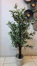 faux potted olive tree
