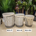 woven laundry hamper with lid