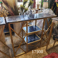 Geometric Tiered Console Table