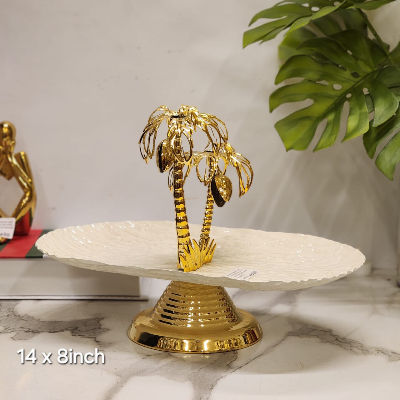 Tropical Oasis Gold-Accented Platter