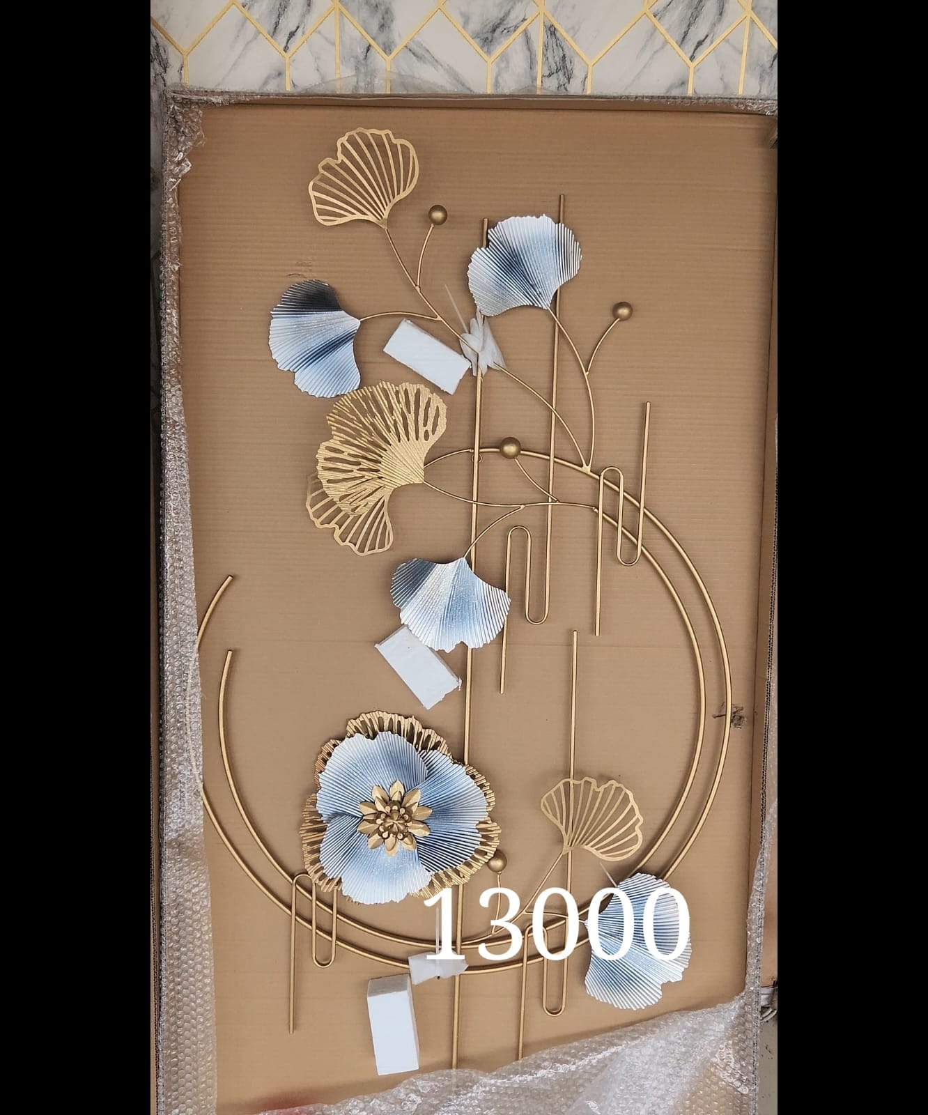 Ginkgo leaf metal wall decor