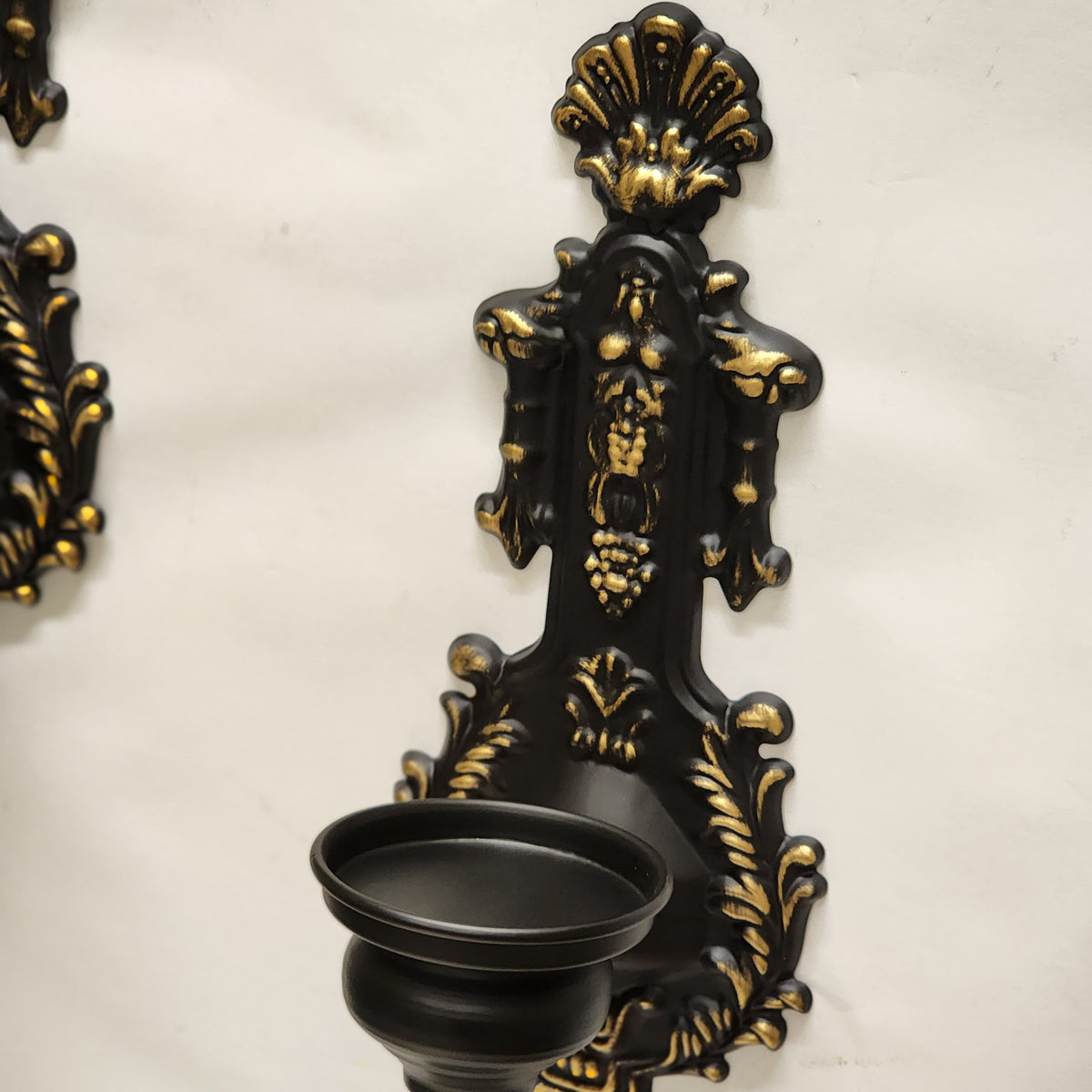 vintage-style ornamental candle wall sconces