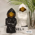Golden Hollow Faceless Monks Statue