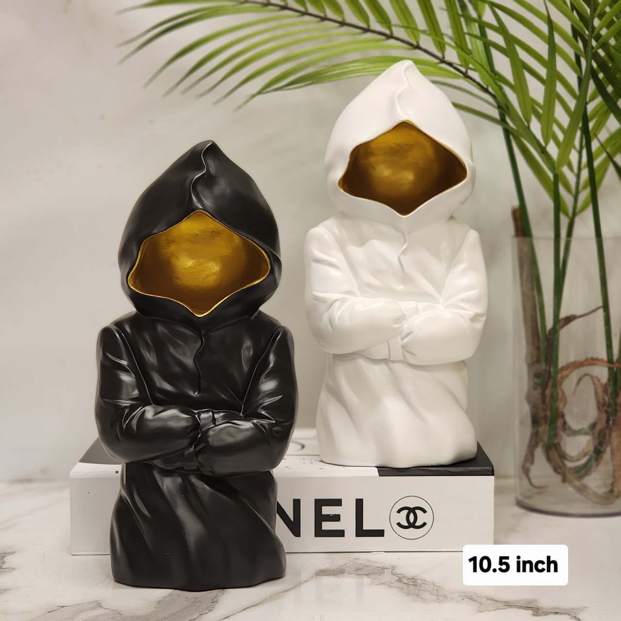 Golden Hollow Faceless Monks Statue