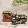 vintage metal jeep miniature statues