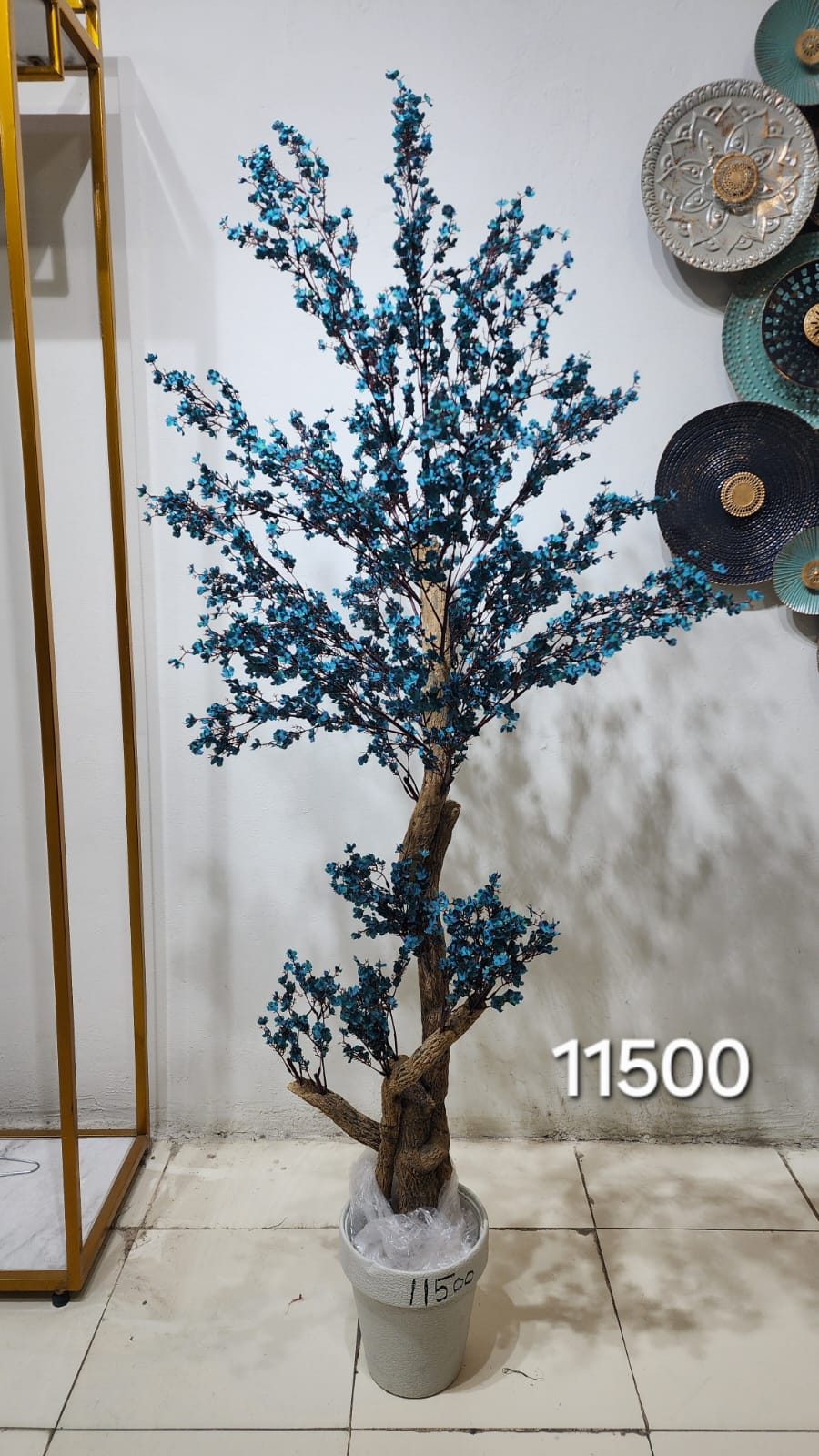 Artificial Teal Cherry Blossom Tree