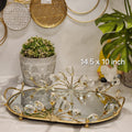 crystal-embellished mirrored vanity tray