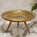 Gold Metal Pedestal Cake Stand / Serving Platter