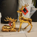 Gold Foil Reindeer Statues