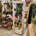 Pink wavy full-length mirror