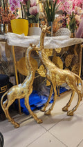 Gold Giraffe Statue Set