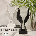Angel Wings Resin Statue / Sculpture with Crystal Ball