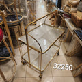 Modern Gold Fluted Glass Bar trolley