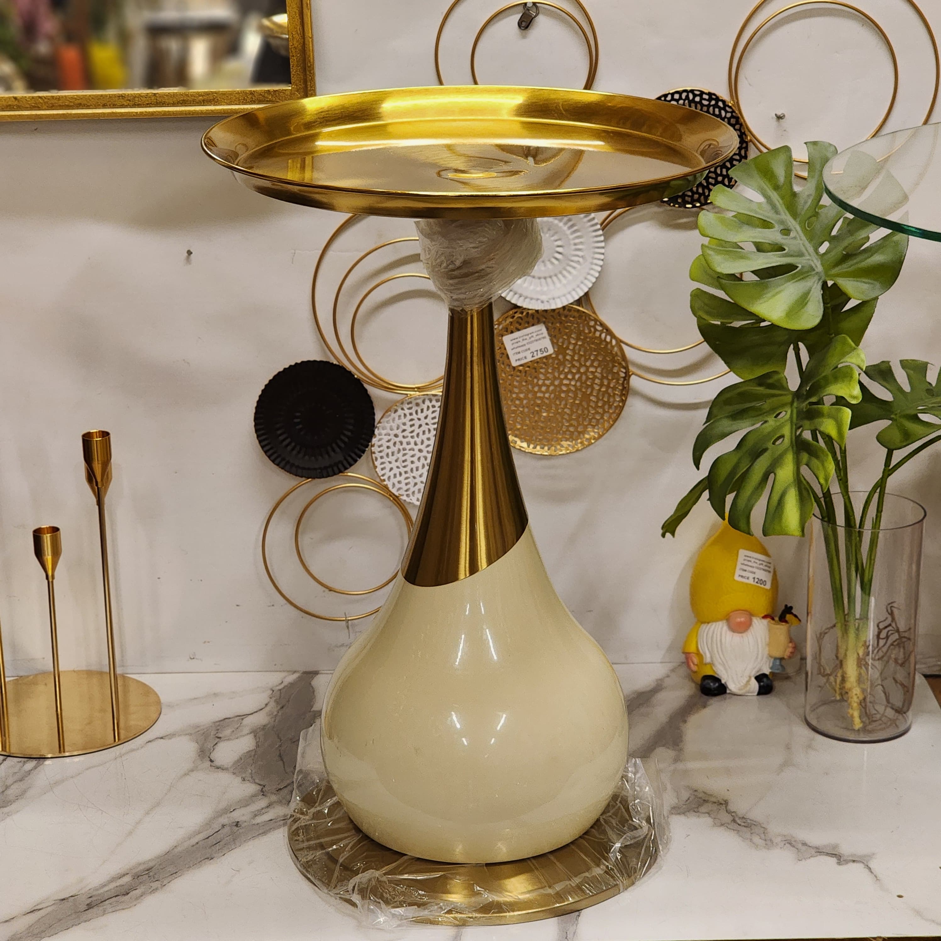 pedestal side table