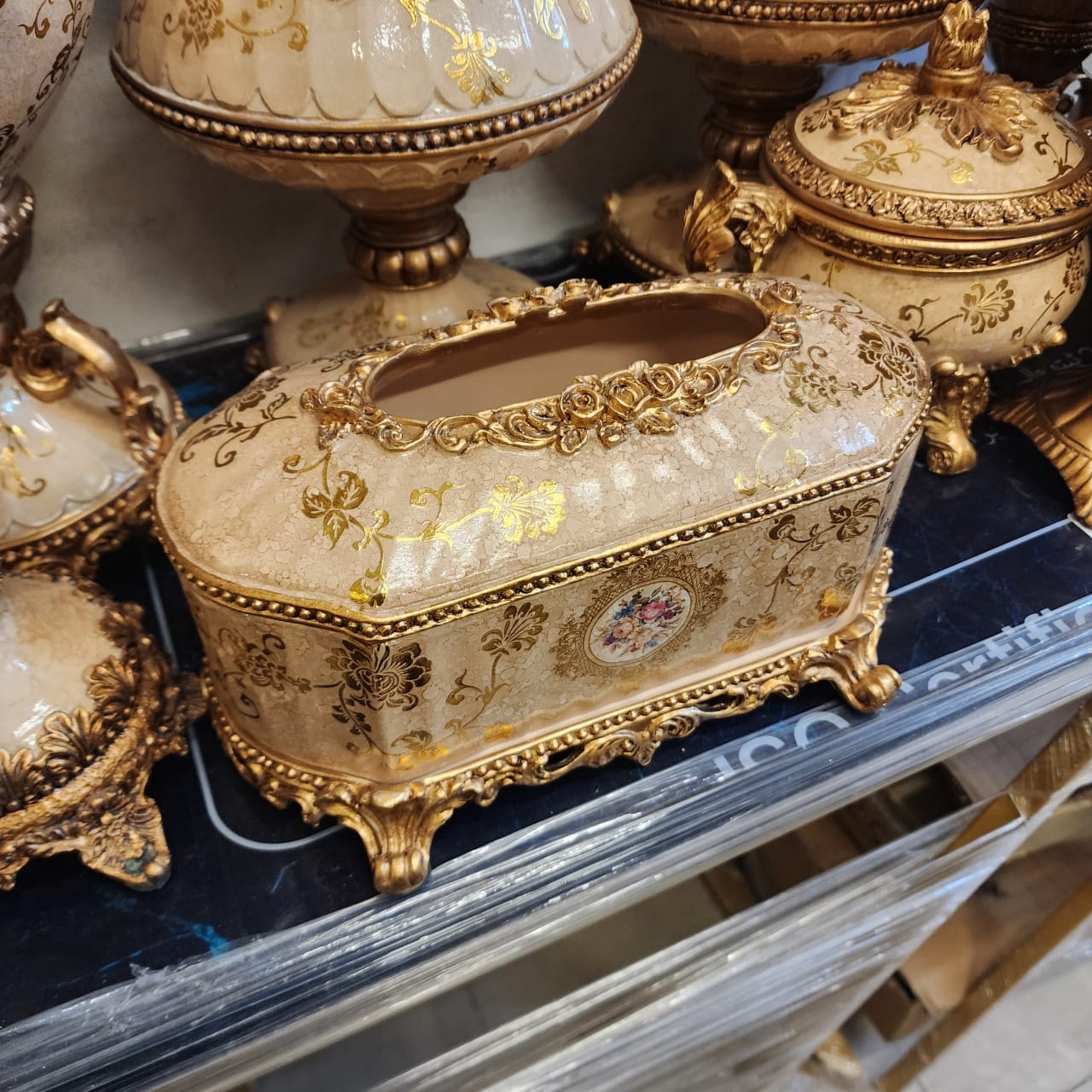 Antique European Style Tissue Box Holder