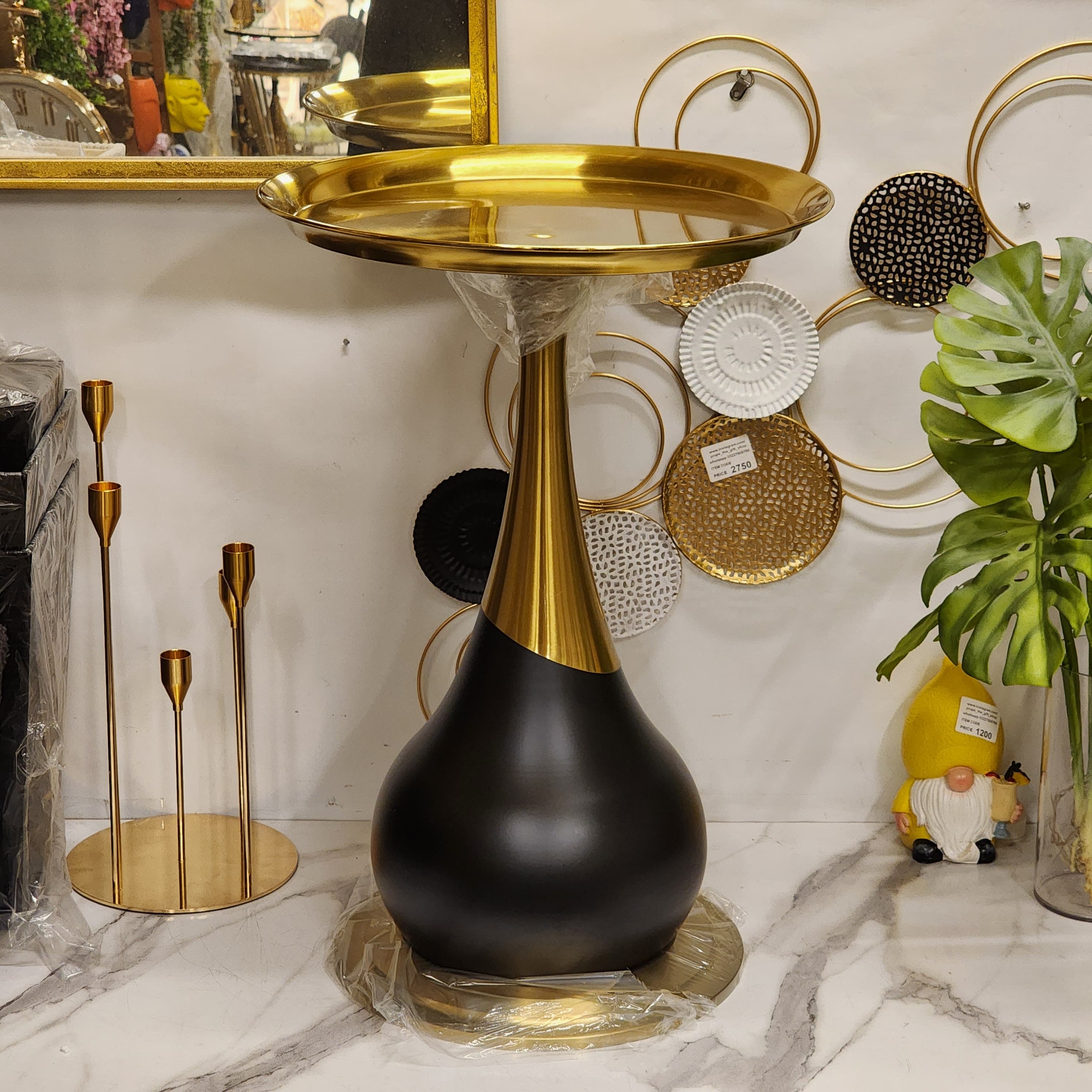 pedestal side table