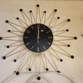 Mid-Century Modern Sunburst Wall Clock